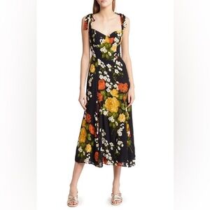 Reformation Nadira Floral Black Maxi Dress